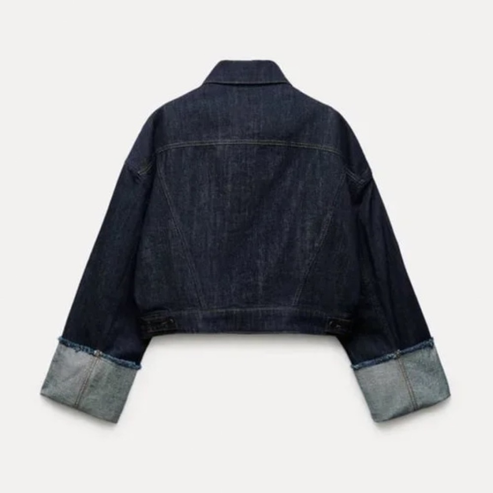 Zara ZW DENIM COLLECTION JACKET. Blue. Size XS. New with Tags. - Picture 11 of 11